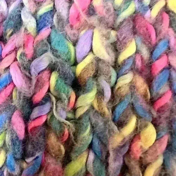 David Brooks Vintage Wool Blend Rainbow multi-colored knit sweater size Small - Picture 5 of 6